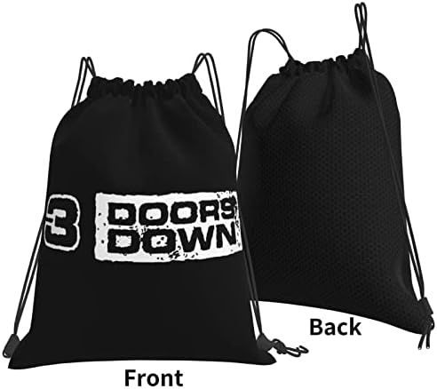 Boruisx 3 Doors Rock Band în jos rucsac cu curea cu curea cu curea pentru saci de gimnastică pachetul de sac ușor