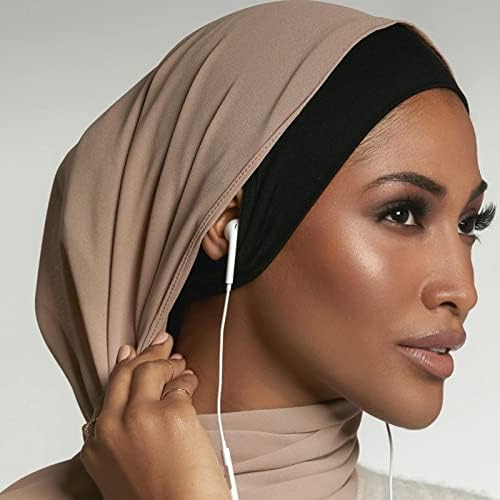 Cntqiang 4 Piese musulman Hijab Undercap cu ureche gaura Underscarf interior capac Jersey Hijabs tub capota capace & nbsp;