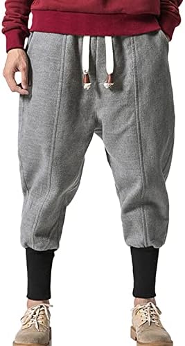 WXHN Sweat Pantages pentru bărbați Drawstring Buzunare cu bandă întinsă Lounge Loose Color Solid Fashion Fashion Long Pants