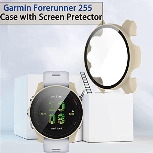 Protector de ecran compatibil cu Garmin Forerunner 255 / Garmin Forerunner 255 Muzică caz acoperă bara de protecție Ultra subțire