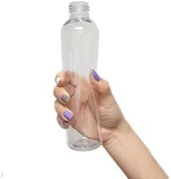 Ljdeals 8 oz sticle goale din Plastic transparent cu capace de Disc negru, recipiente reîncărcabile pentru șampon, loțiuni,