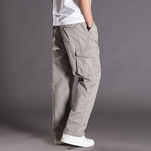 Pantaloni casual pentru bărbați din Nyybw, talie întinsă potrivită pantaloni de marfă relaxați pantaloni de lucru cu picioare