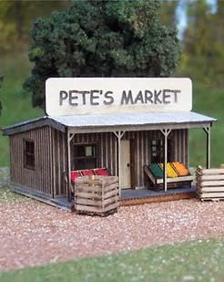 HO Scale Pete's Market Kit