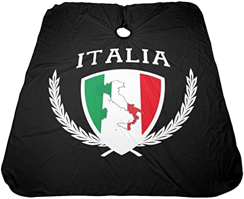 Italia Italia Italia Italian Flag Tunsori Capi de tăiere a Părului de șorț 55 x 66 inci, Cape de îmbrăcăminte reglabilă cu