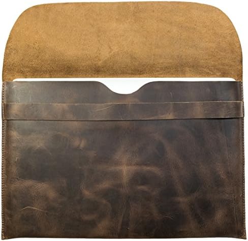 Ascunde și bea, carcasă rustică din piele MacBook handmade - Bourbon Brown
