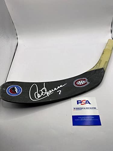 Guy Carbonneau Montreal Canadiens Autografat Hockey Stick Blade PSA COA - Sticks autografat NHL