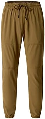 Pantaloni de pistă ușori pentru bărbați Pantaloni de drumeție uscați rapid cu buzunare cu fermoar