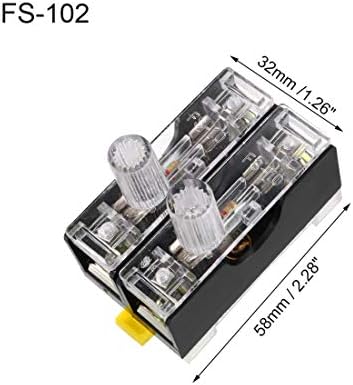 Suport de siguranță UXCELL FS-102 Pol dublu cu indicator lumină 6mm x 30mm Fuse Inclus 250V 10A 2PC-uri