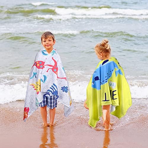Prosoape de plajă BAZZNS pentru copii și copii mici, 30 x 60 prosop de bumbac gros absorbant de pluș Super moale pentru plajă