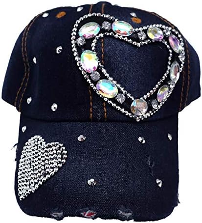 Pălărie de capac de baseball pădure și a douăsprezecea modă - înfrumusețată cu strasuri de cristal și pietre prețioase faux