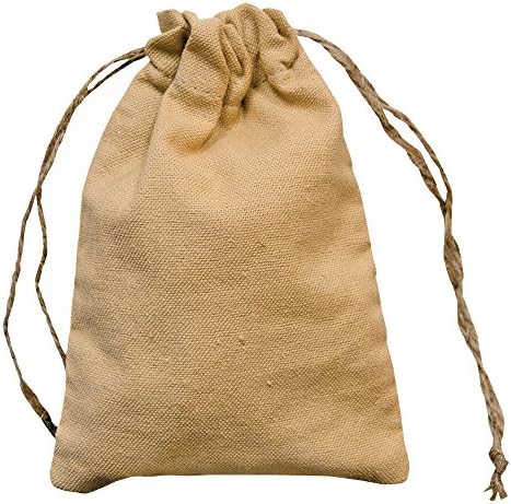 Cwi cadouri 6-bucata sac de pânză groasă de sac simplu șir, 4 de 6-Inch, maro