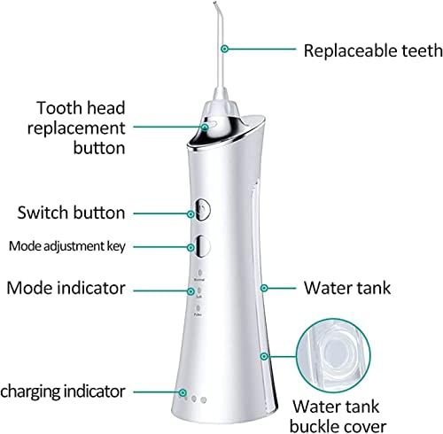 Qinersaw Water Flosser Profesional fără fir Reîncărcat Irigator Oral Irigator Oral Ultra Apă Jet pentru dinți Bretele de îngrijire