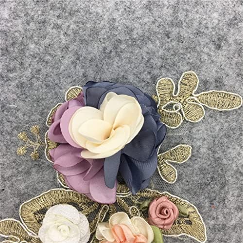 MJWDP Floral Applique Rochie de mireasă din dantelă Patch -uri DIY Dantelă Guler Decolte