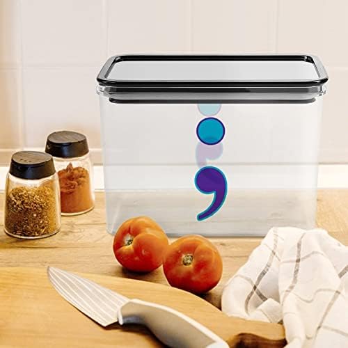 Punct și virgulă prevenirea sinuciderii cutie de depozitare organizator de alimente din Plastic recipient canistre cu capac pentru Bucătărie