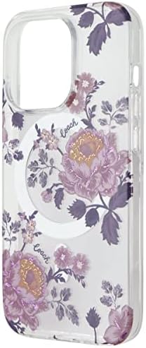 Carcasă de protecție antrenor pentru Magsafe pentru iPhone 14 Pro Moody Floral/Purple/Glitter/Clear