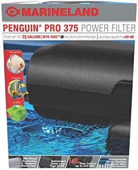 Filtru de putere MarineLand Penguin PRO 375, filtrare în acvariu în mai multe etape pentru până la 75 de galoane