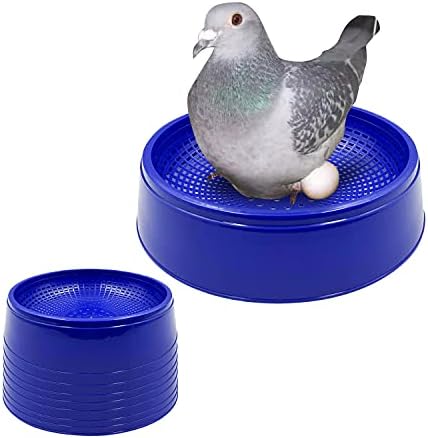 ECJIUYI 8pcs Racing Pigeon Nest Bowl, Plastic Bird Cuib Pird Piges Breeding Breeding Hatching Cutre pentru porumbei, porumbei,