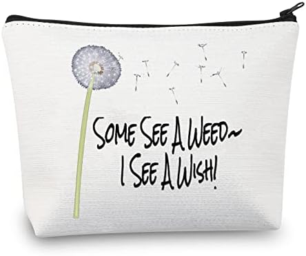 LEVLO Dandelion Seed Wish Cosmetic Make Up Bag Dandelion wish cadou unii văd o buruiană văd o dorință machiaj cu fermoar pungă