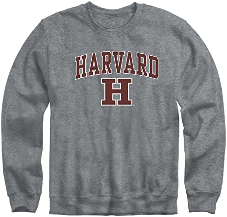 Barnesmith Harvard University Crimson Adult Unisex Crewneck Hanorac, Spirit, Charcoal Grey, Small
