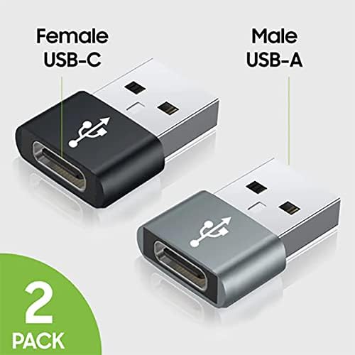 Adaptor rapid de sex masculin USB-C la USB compatibil cu Sony WF-1000XM3 pentru încărcător, sincronizare, dispozitive OTG precum