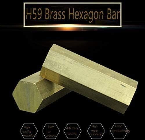 Placă de aramă Baraie de cupru Brass H59 Hardware Hardware Solid Hexagonal Copper Rods Bitoane pentru modele de transport cu avion 2pcs Placă de cupru metalică