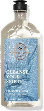 Curăță-ți spiritul: eucalipt + spălare corporală salvie + baie cu spumă 10 fl Oz / 295 mL