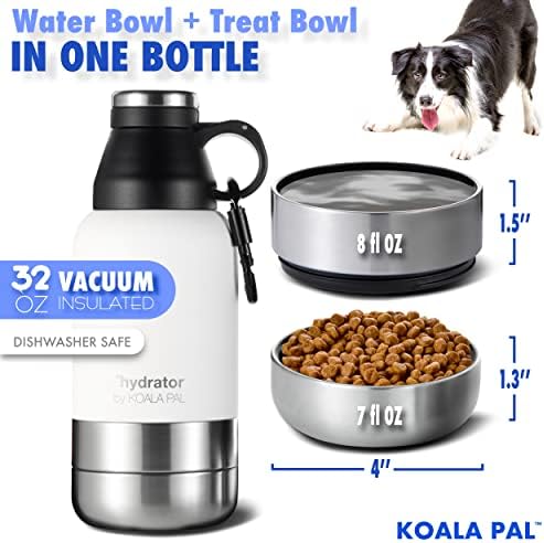 KOALA PAL 32oz sticlă portabilă de apă pentru câini cu boluri pentru câini, sticlă de apă pentru călătorii pentru câini + Boluri