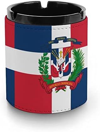 Republica Dominicană Flag Flag piele scrumieră Tăvi de cenușă la modă pentru decor de birou pentru trabucuri