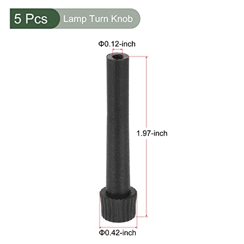 Yokive 5 Pack înlocuire lampă Turn Knob, ON / Off lumina Turn butoane / 50mm Lungime soclu extensii mare pentru ventilatoare