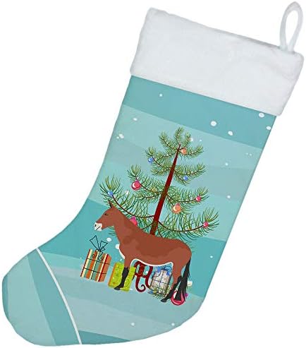 Caroline's Comorsures BB9212CS Mule Christmas Christmas Stocking, Teal, șemineu Stockings Stockings Sezonul de Crăciun Decor