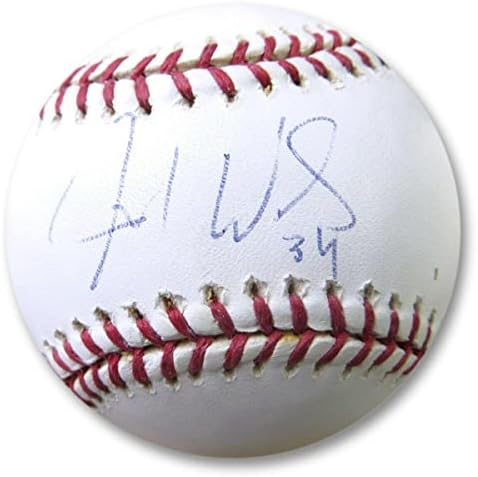 Jake Woods semnat autografat MLB Baseball Angels Mariners S1257 - Baseballs autografate