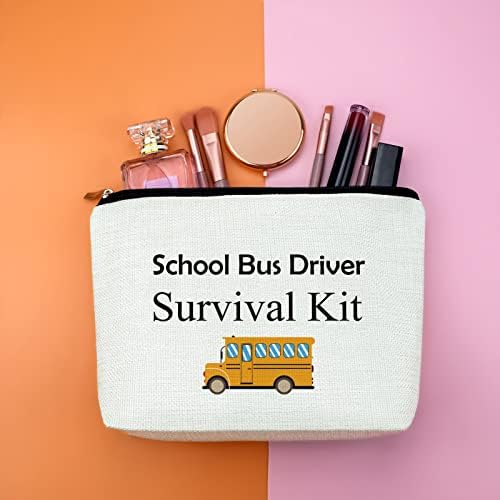 Cadou șofer de autobuz școlar pentru femeie geantă de machiaj șofer de autobuz școlar cadou de apreciere cadou de mulțumire