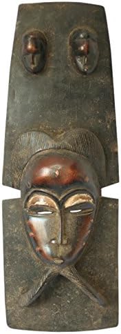 Novica decorativă Masca de lemn mare sese, maro „baule king”