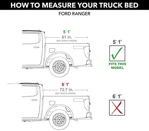Truxedo Truxport Soft Roll Up Camion Pat Tonneau Cover | 231001 | Fits 2019 - 2023 Ford Ranger 5 '1 pat