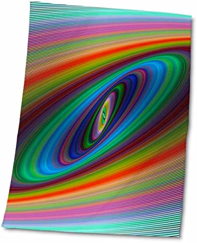 3drose Galaxy-Design elipsă fractală multicoloră - prosoape