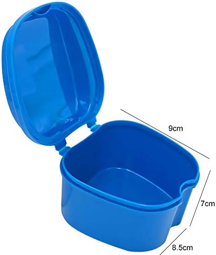 Proteza caz de baie Cupa cutie titularul Container de depozitare cu sita coș pentru Retainer dinți falși călătorie de curățare