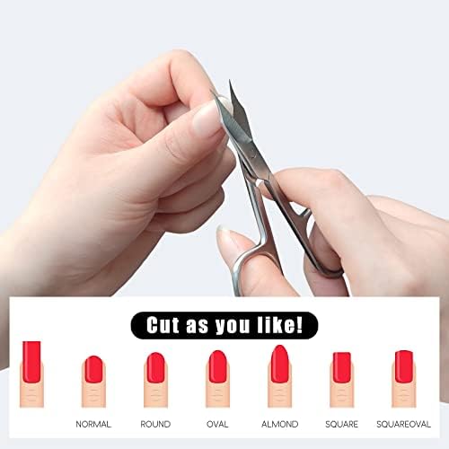 Foarfece profesionale pentru unghii și cuticule - foarfece de manichiură 2 în 1 pentru bărbați-set multifuncțional de pedichiură