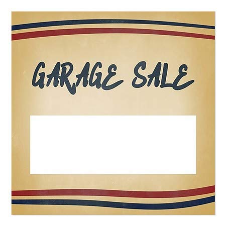 Cgsignlab | „Vânzare de garaj -Dungile de Nostalgie” Fereastra Cling | 12 x12