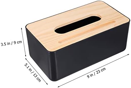 Veemoon 2pcs cutie de hârtie cu capac de lemn cu capac de hârtie prosoape de distribuție de țesut auto -țesut cutia de țesut