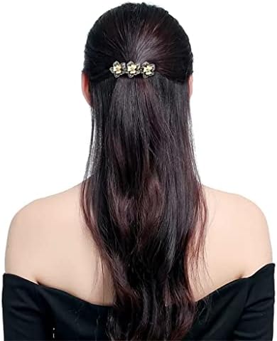 Xjjzs coafură părul înfășurat floare de păr mic clip din spate al capului de top clip card de păr feminin o clip de coafură