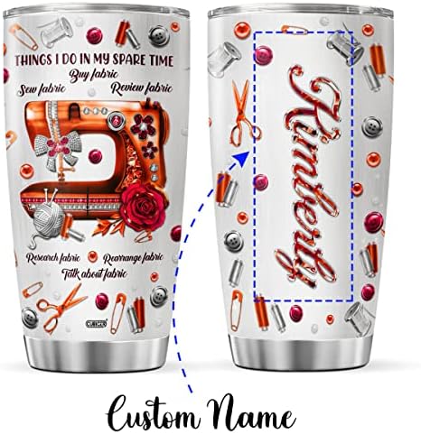 CUBICER personalizat pahar de cafea cusut stil de bijuterii nume personalizat cadouri drăguțe de ziua de naștere pentru femei