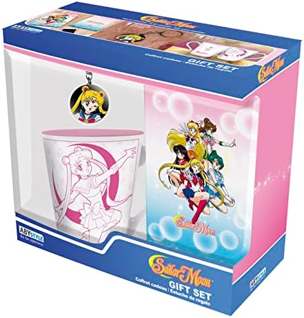Seturile de cadouri ABYstyle Sailor Moon includ cană de ceai de cafea ceramică, breloc și Jurnal Anime Manga Drinkware Home