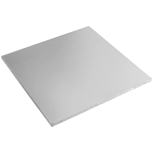 MUKCHAP 12 x 12 x 3/8 Inch placă de tablă de aluminiu, 6061 foaie de aluminiu cu folie de protecție, 6061-T651 placă plată