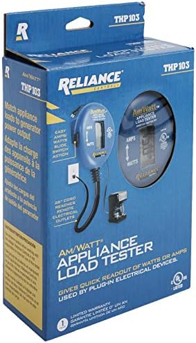 Reliance Controls Ammeter and WattMeter THP103 THP103 AMWATT ALTER TESTER/PLUG, BLUE