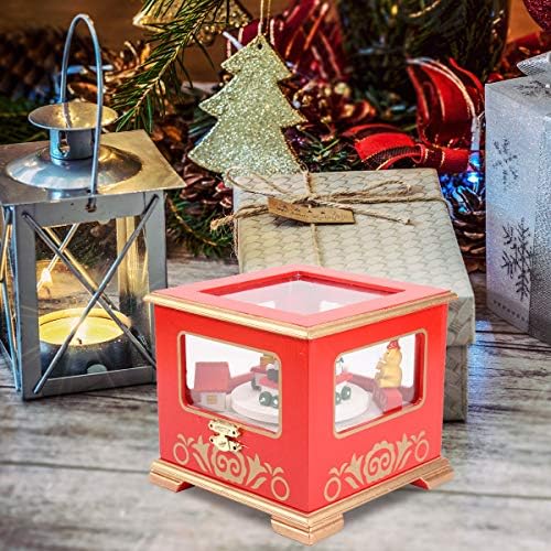 Cutie de muzică de Crăciun decorare de vacanță adorabilă cu cutie de muzică durabilă decorațiuni de Crăciun Cadouri Cadouri