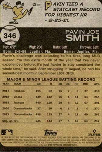 2022 Topps Heritage 346 Pavin Smith Arizona Diamondbacks NM-MT MLB Baseball