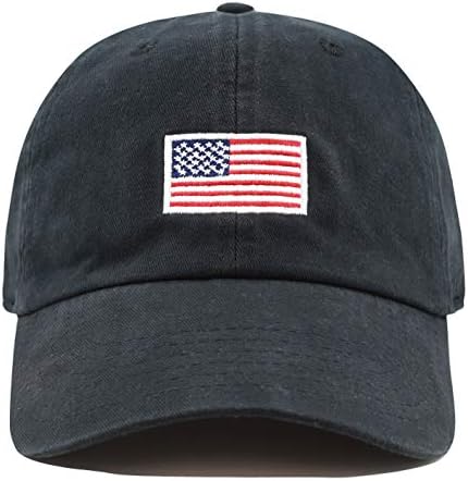 SUA steag și broderie premium bumbac cu profil scăzut de baseball reglabil capac