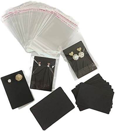 Carduri de cercei, 150 buc carduri de afișare pentru cercei carduri de suport pentru cercei cu 150 de pungi auto-sigilate pentru