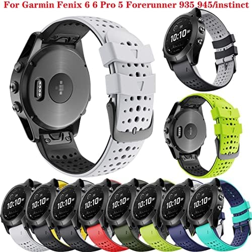 BUDAY 22mm QuickFit Watchband pentru Garmin Fenix 7 6 6Pro 5 5Plus banda de silicon pentru abordare S60 S62 forerunner 935