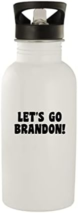 Produse Molandra Let’s Go Brandon! - Sticlă de apă din oțel inoxidabil de 20 oz, alb